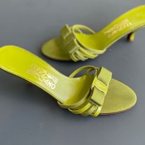 Ferragamo Kitten Heel Slides